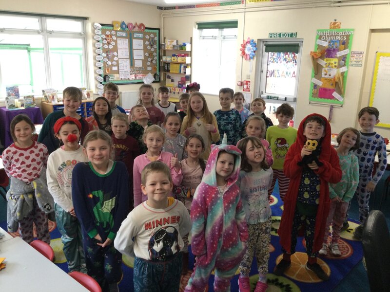 Image of Comic Relief and Pyjama Day in Class 3